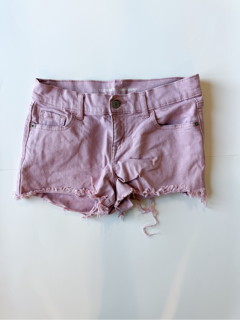 Old Navy Dusty Pink Frayed Denim Cutoff Shorts